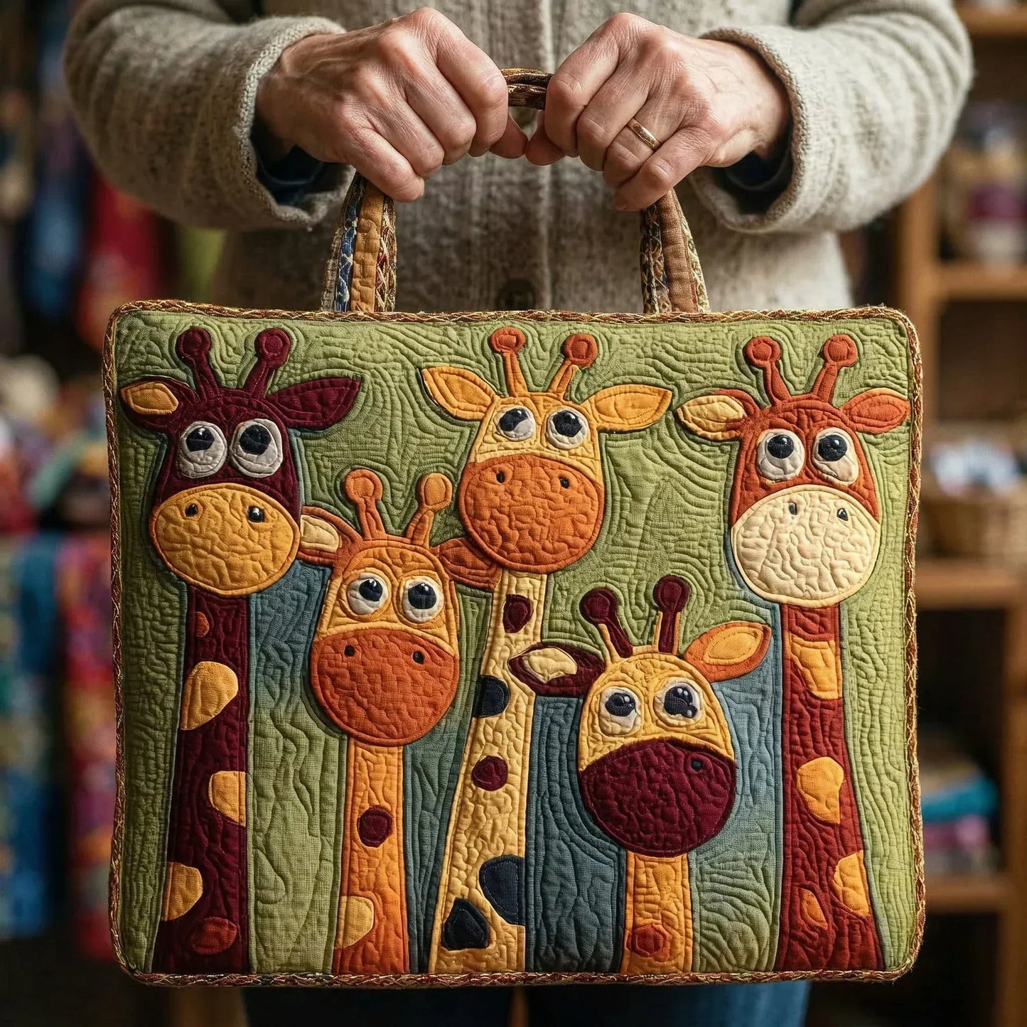 Gesteppte Tasche - Giraffe