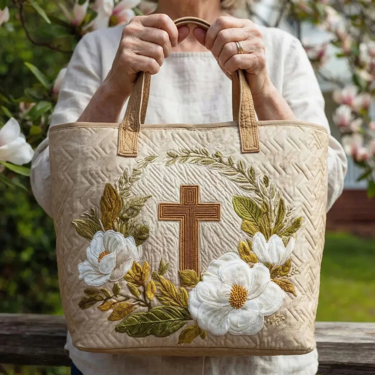 Handgefertigte Tasche - Heiliges Kreuz