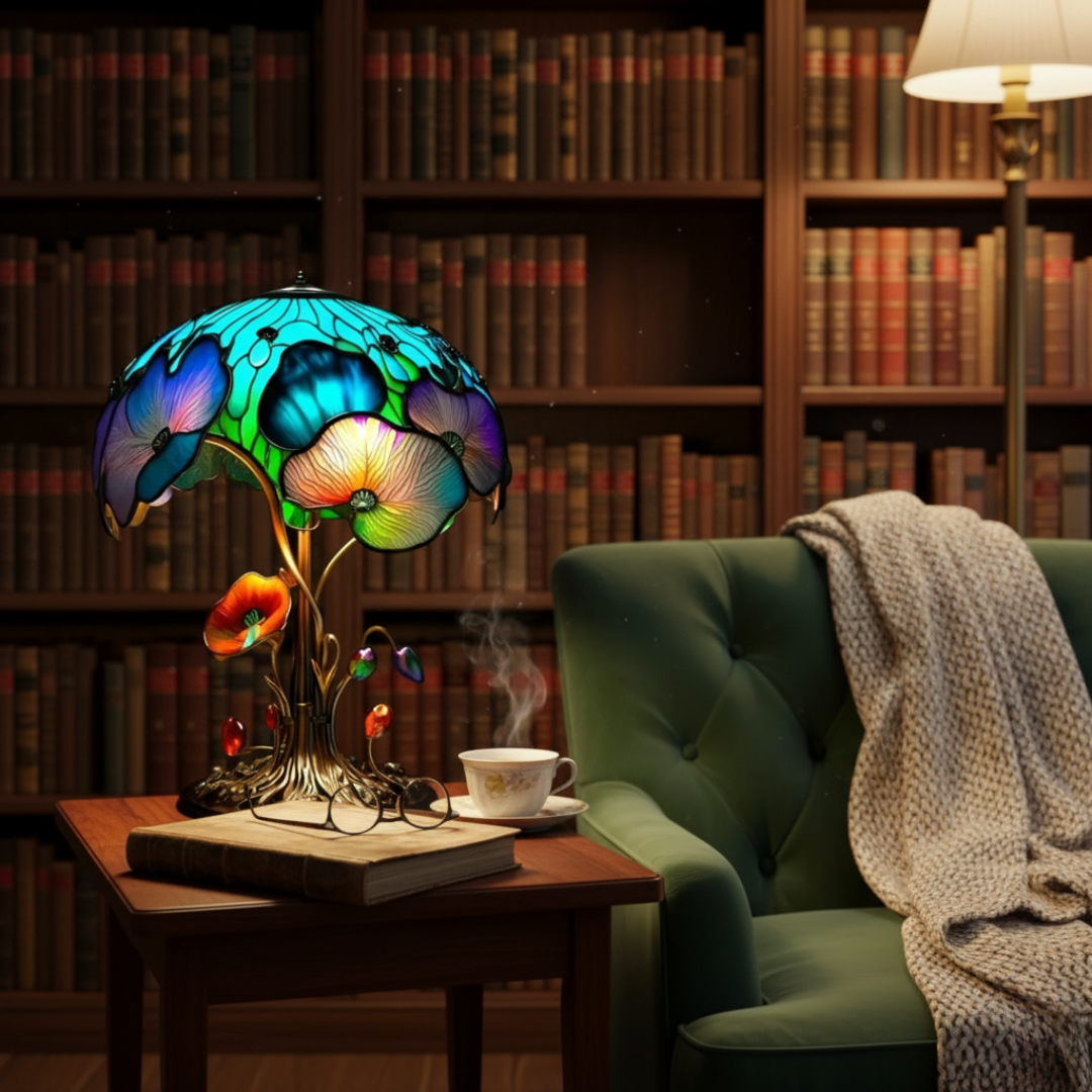 Boho-Chic Blumen-Pilzlampe