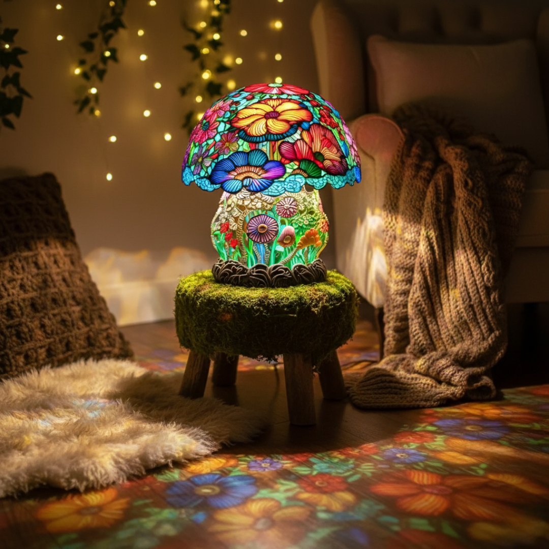 Pilzlampe in Glasoptik