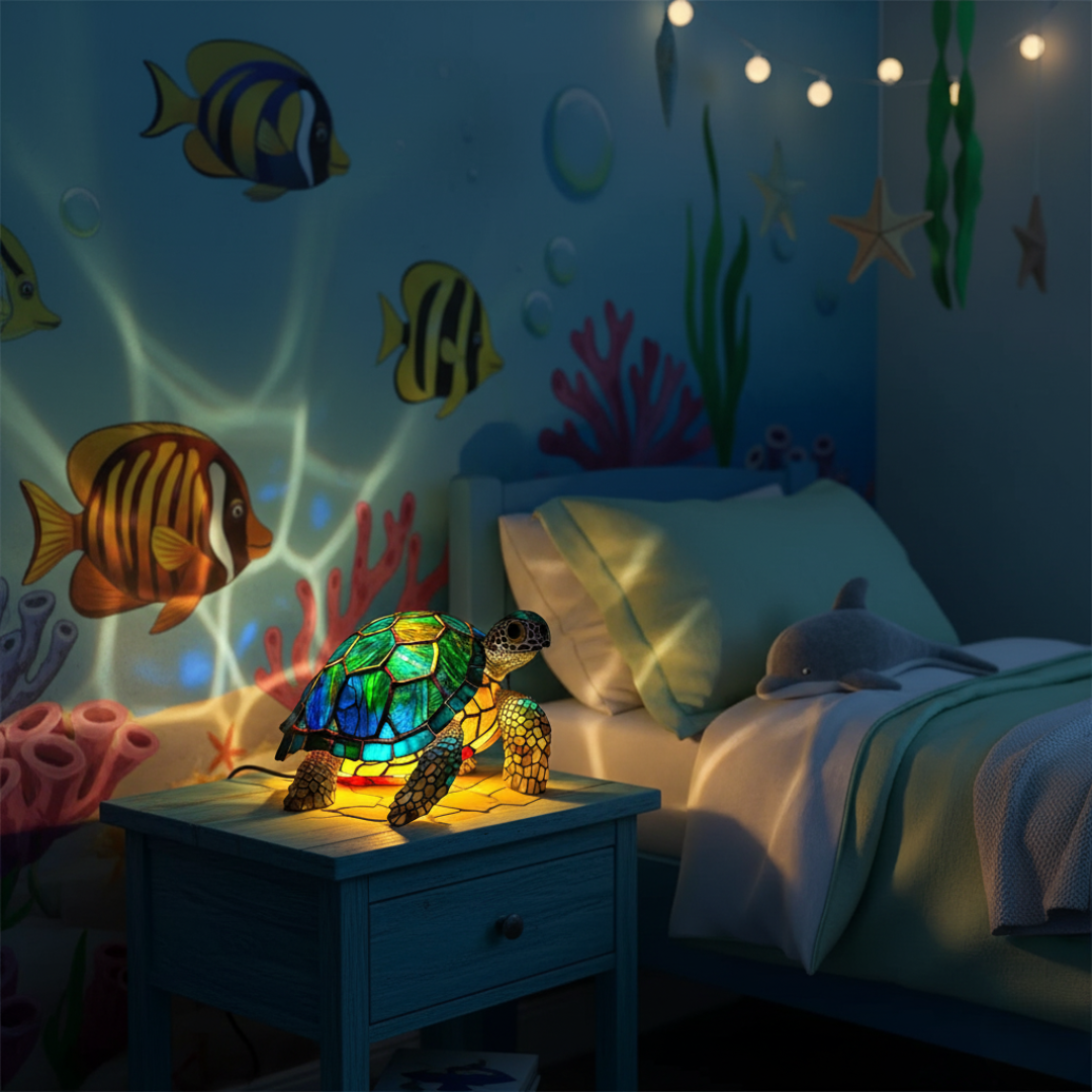 Molokai-Schildkröte, die im Dunkeln leuchtet