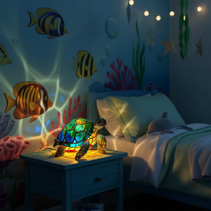 Molokai-Schildkröte, die im Dunkeln leuchtet