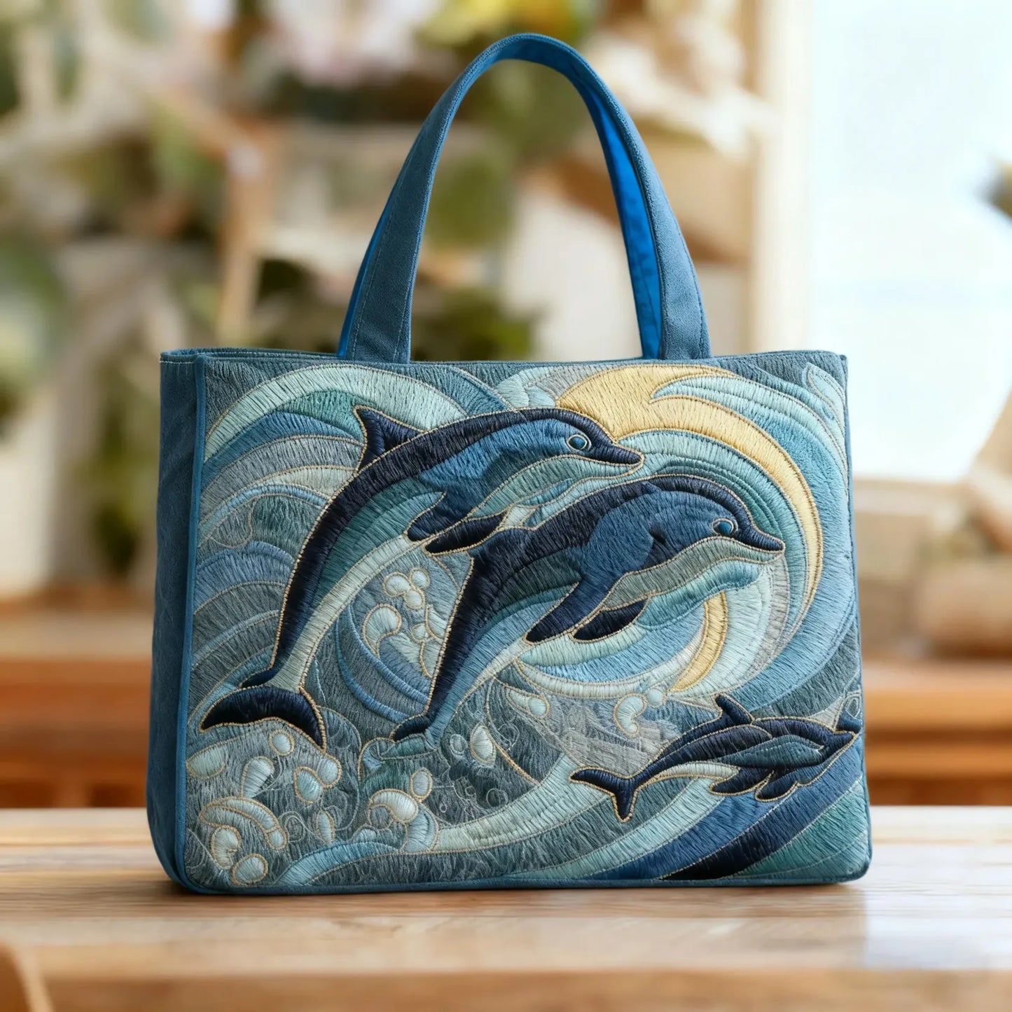 Handgefertigte Tasche - Ozeandelfin