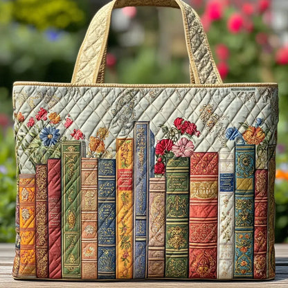 Gesteppte Tasche - Verzauberte Bibliothek