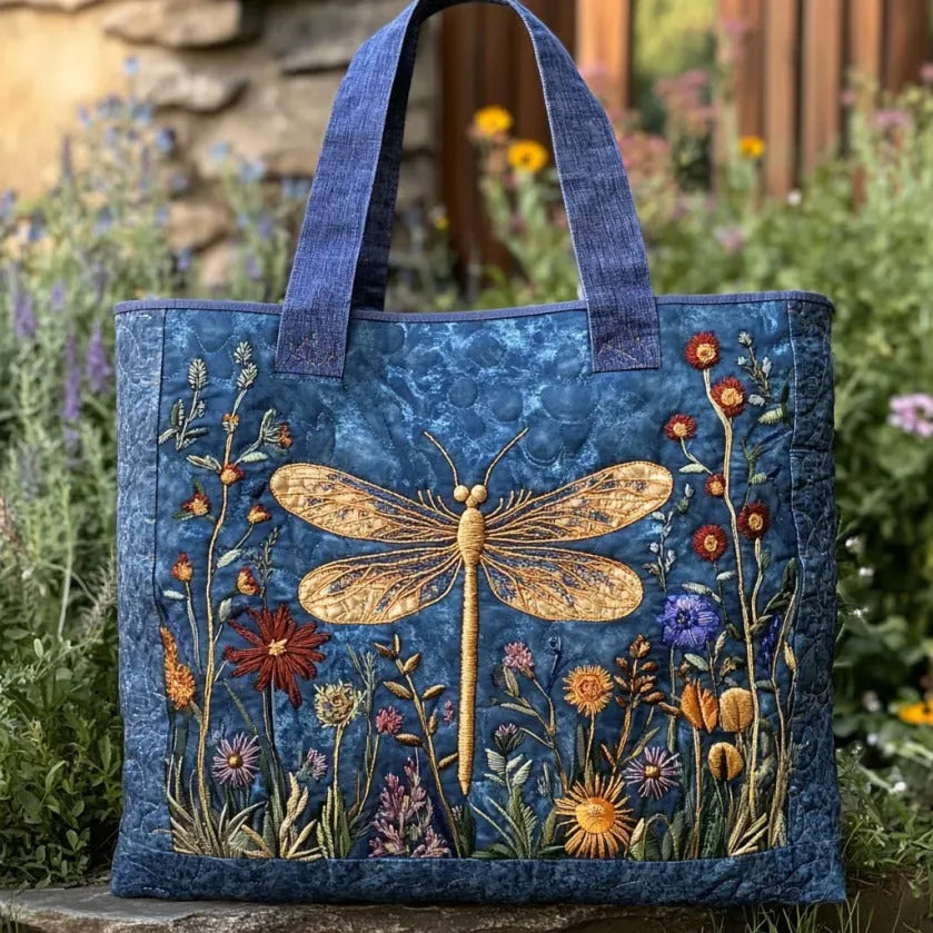 Gesteppte Tasche - Goldene Libelle