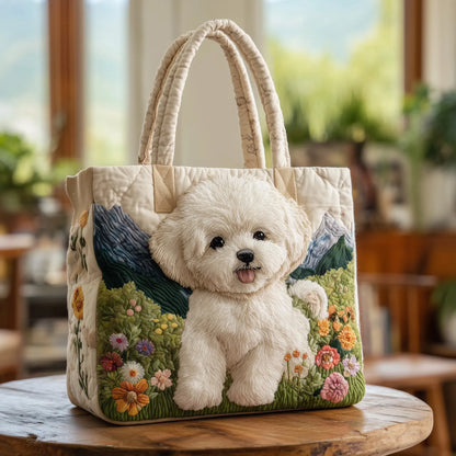 Handgefertigte gesteppte Tasche - Verzauberter Hund
