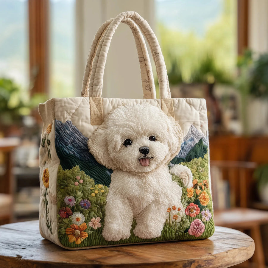 Handgefertigte gesteppte Tasche - Verzauberter Hund