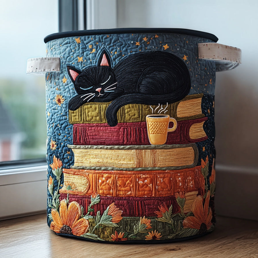 Gesteppter Wäschekorb „Katzen“