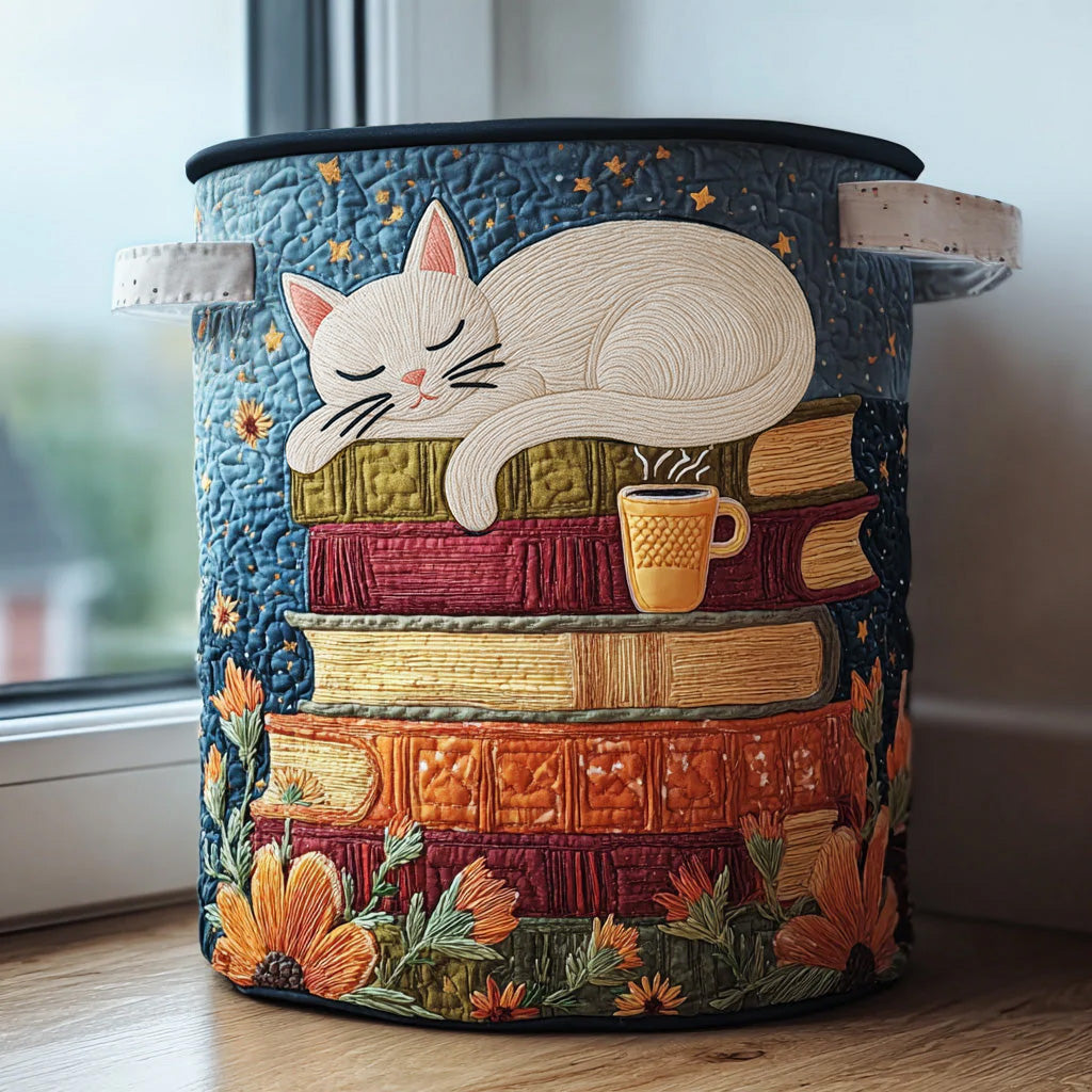 Gesteppter Wäschekorb „Katzen“