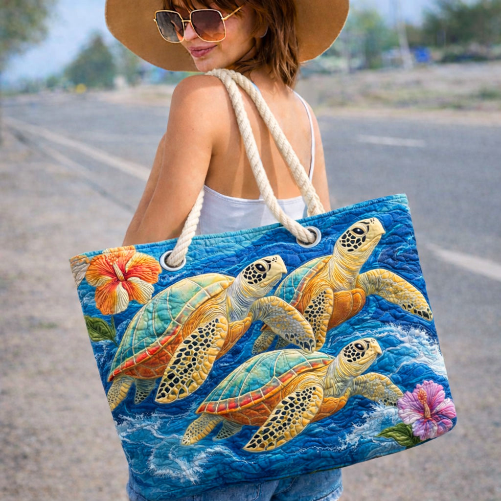 Gesteppte Strandtasche „Meeresschildkröte II“