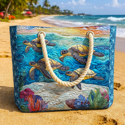 Gesteppte Strandtasche „Meeresschildkröte“
