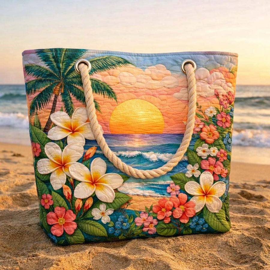 Gesteppte Strandtasche „Tropische Brise“