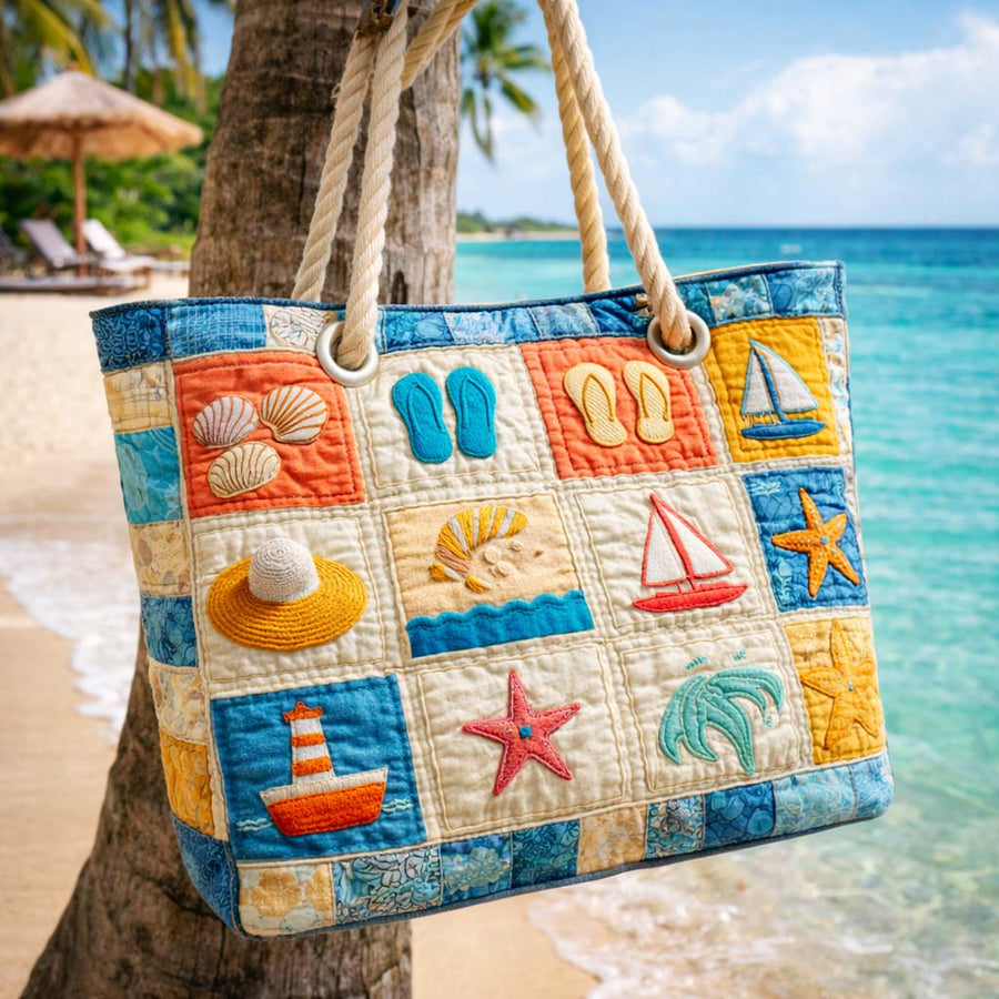Gesteppte Strandtasche „Sommerliebe“
