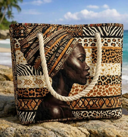 Gesteppte Strandtasche „Strahlende Königin“
