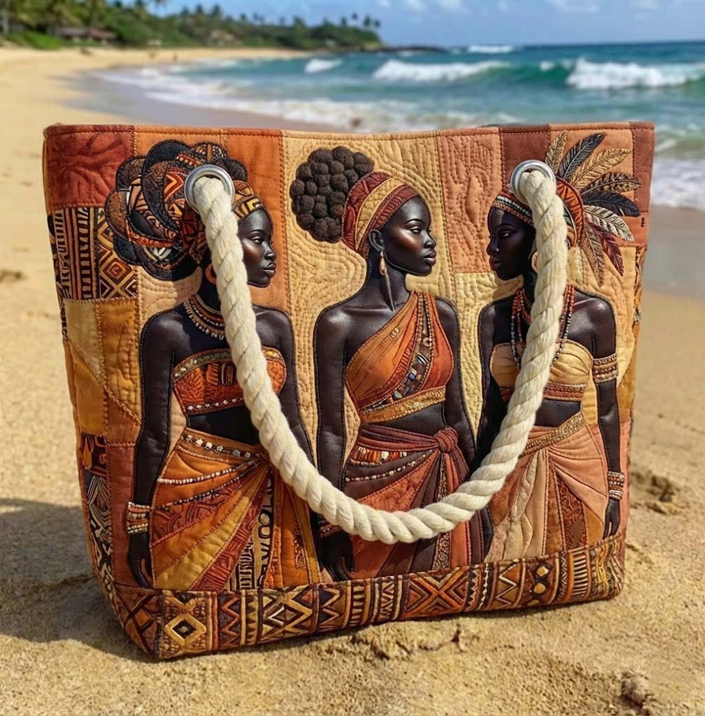 Gesteppte Strandtasche „Strahlende Königinnen“