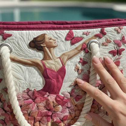Gesteppte Strandtasche „Ballerina“