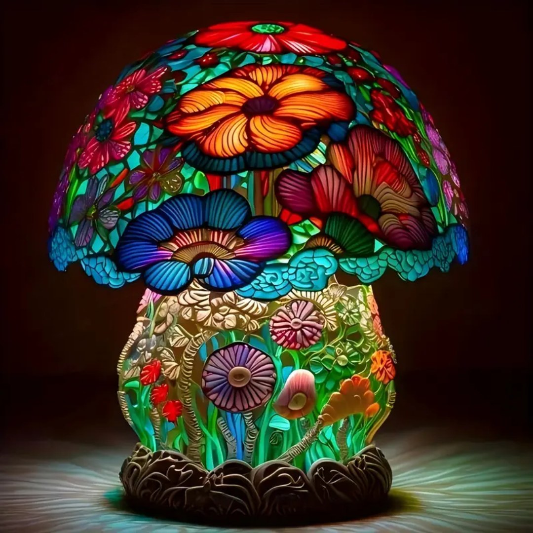 Pilzlampe in Glasoptik