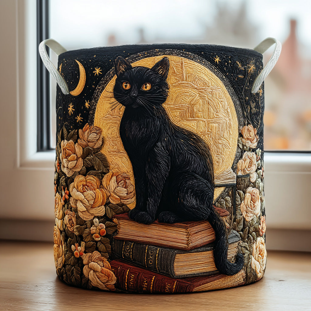 Gesteppter Wäschekorb „Katzen“