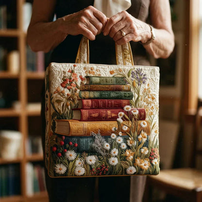 Handgefertigte gesteppte Tasche - Blumenmotiv