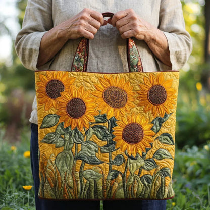 Klassische gesteppte Tasche - Sonnenblumen