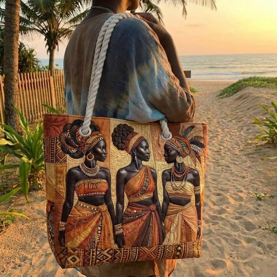 Gesteppte Strandtasche „Strahlende Königinnen“